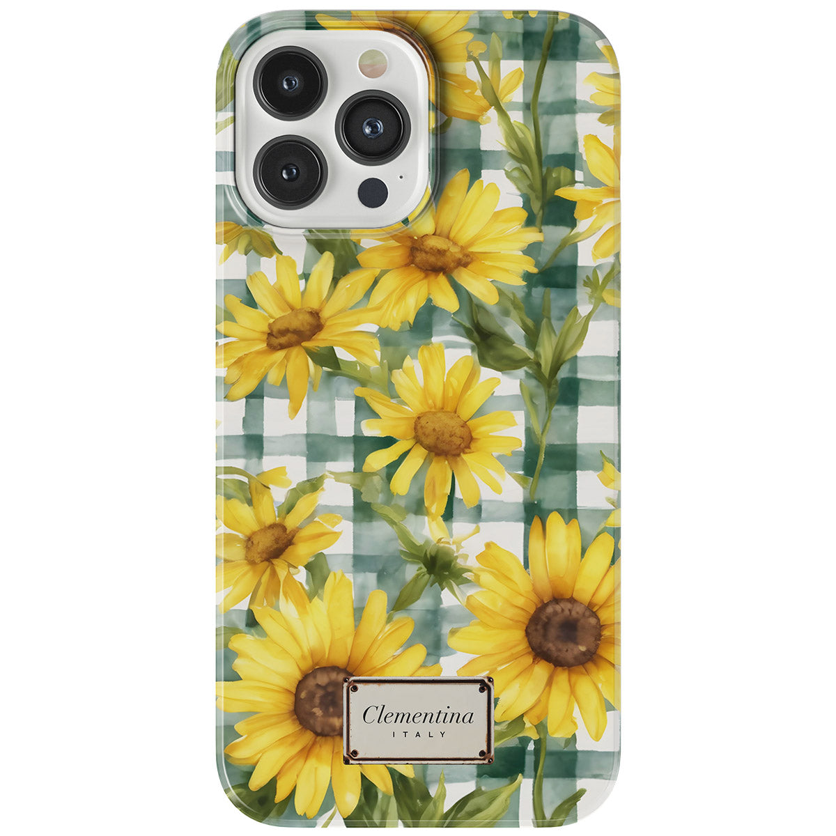 Gingham and Flowers Snap Case