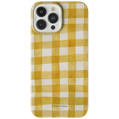 Yellow Gingham Snap Case