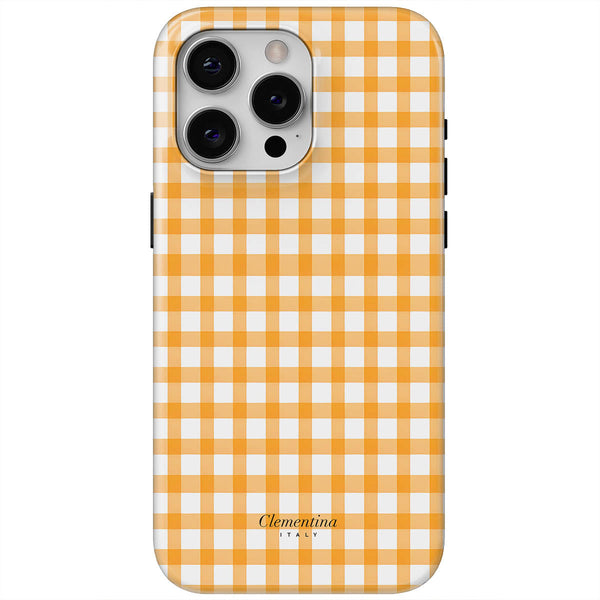 Orange Gingham Tough Case