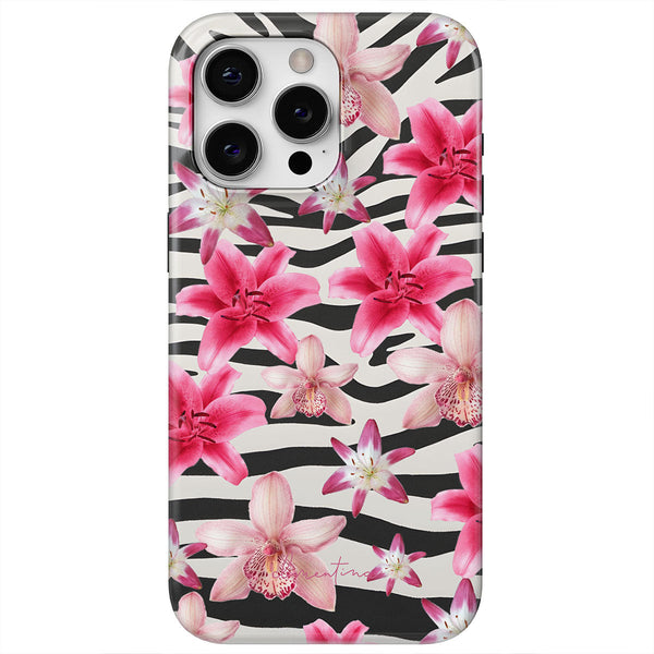 Zebra and Floral Tough Case
