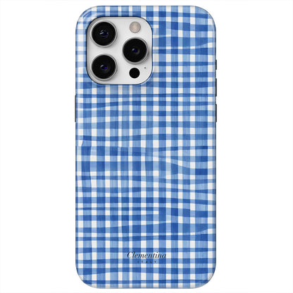 Blue Gingham Tough Case