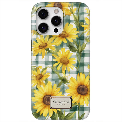 Gingham and Flowers Snap Case