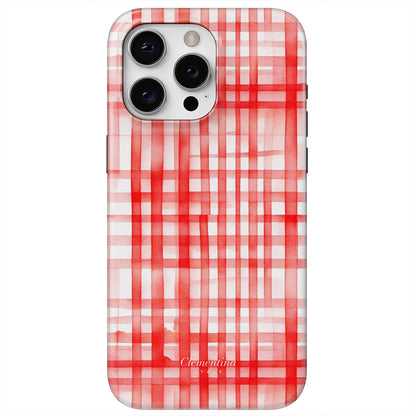 Red Gingham Snap Case