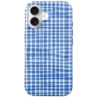 Blue Gingham Snap Case