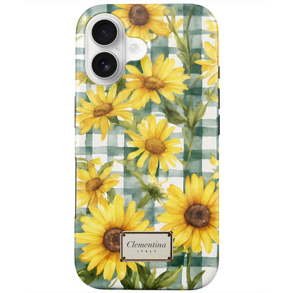 Gingham and Flowers Snap Case