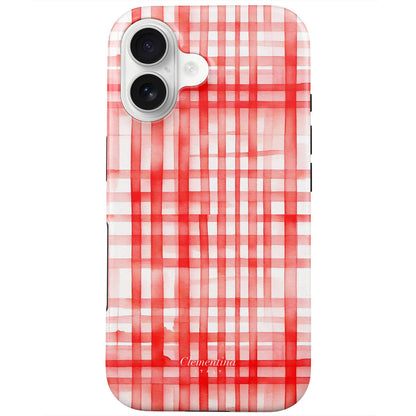 Red Gingham Tough MagSafe Case