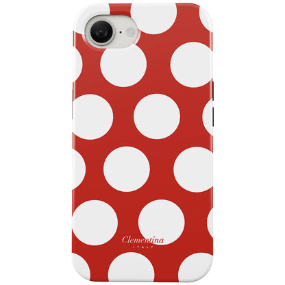 White Polka Dots Tough Case