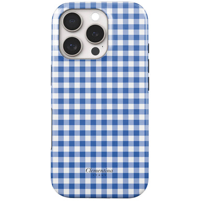 Blue Gingham Tough MagSafe Case