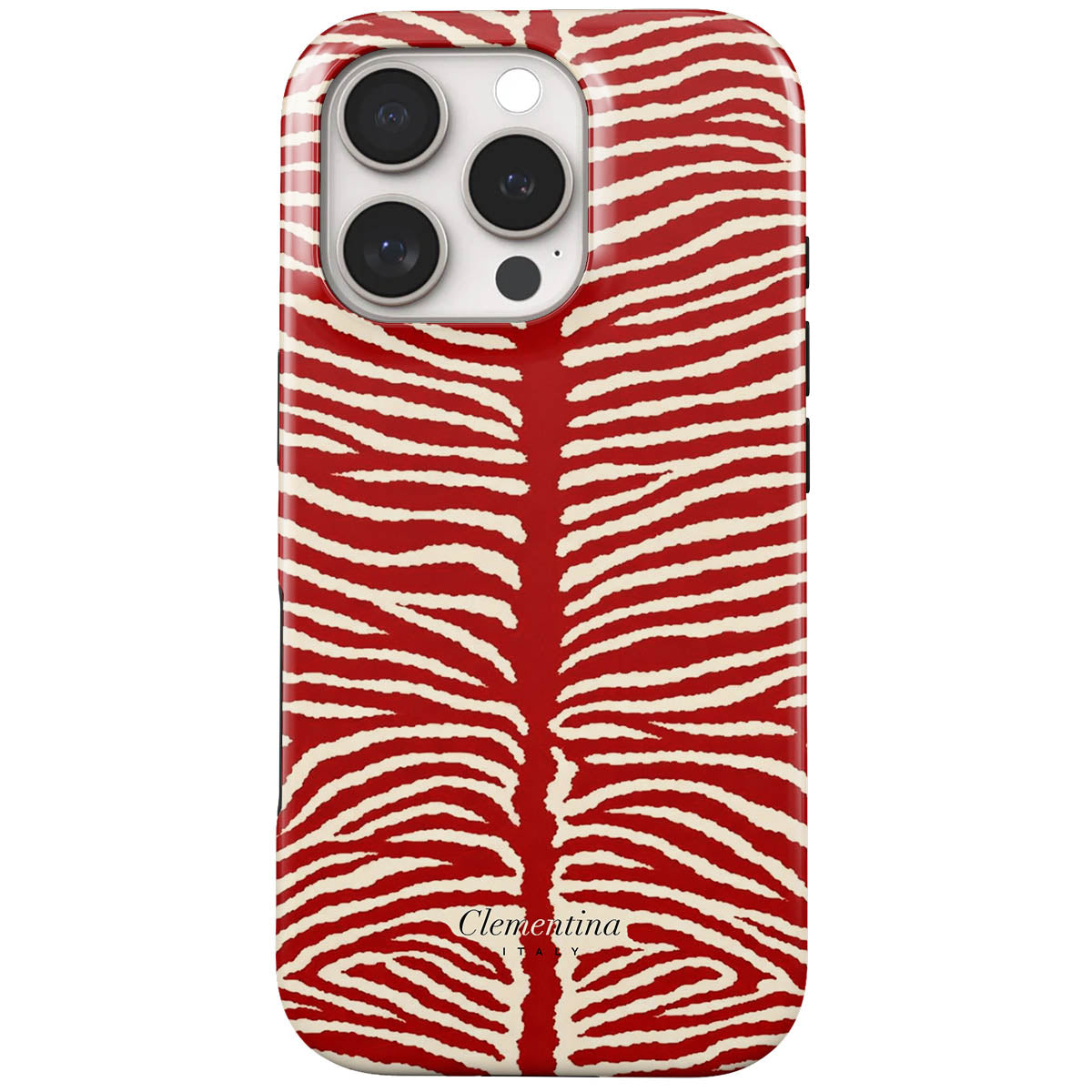 Burgundy Zebra Tough MagSafe Case