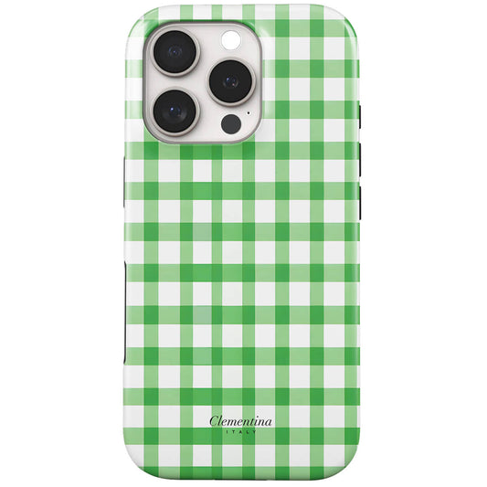 Green Gingham Tough MagSafe Case