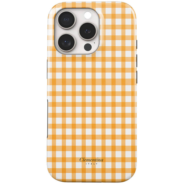 Orange Gingham Tough Case