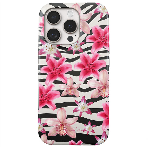 Zebra and Floral Tough Case