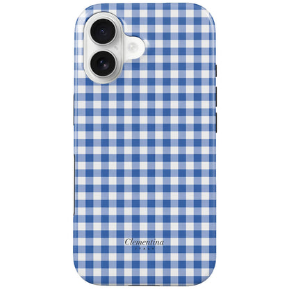 Blue Gingham Tough MagSafe Case