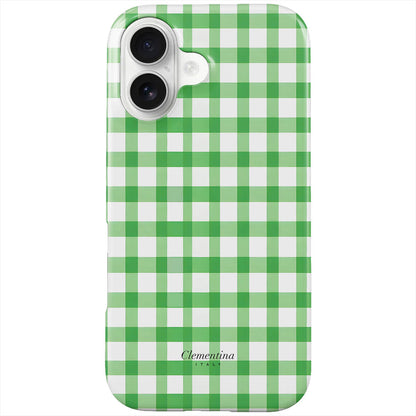 Green Gingham Tough MagSafe Case