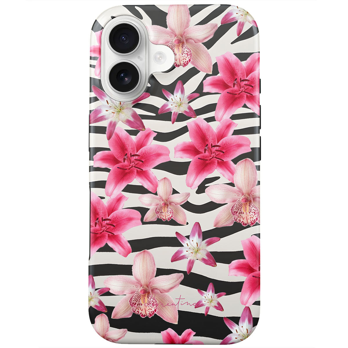 Zebra and Floral Tough MagSafe Case