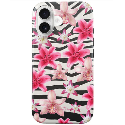 Zebra and Floral Tough MagSafe Case