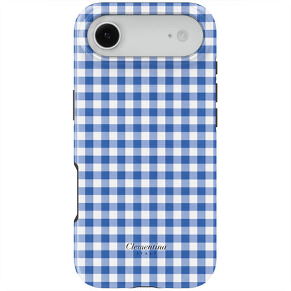 Blue Gingham Tough MagSafe Case