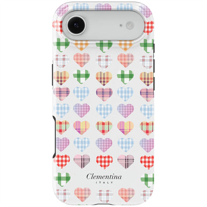 Checked Hearts Tough Case