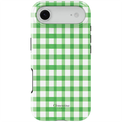 Green Gingham Tough MagSafe Case