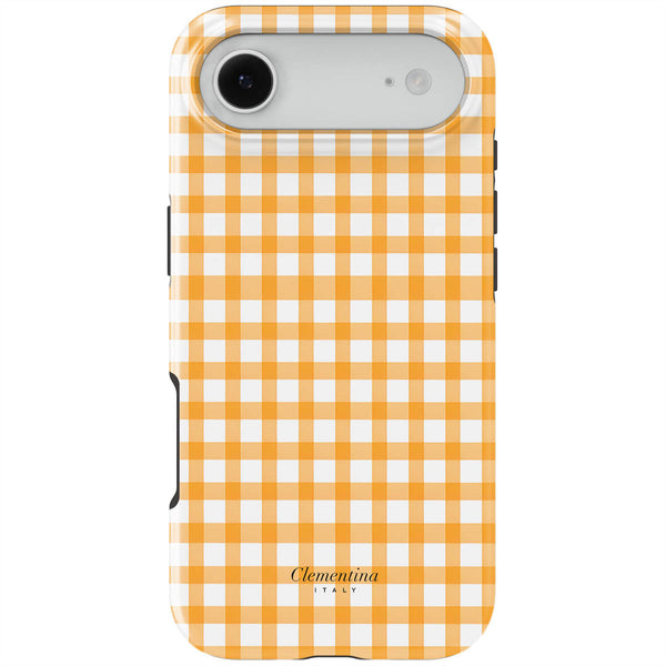 Orange Gingham Tough Case