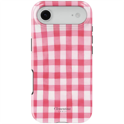 Pink Gingham Tough MagSafe Case