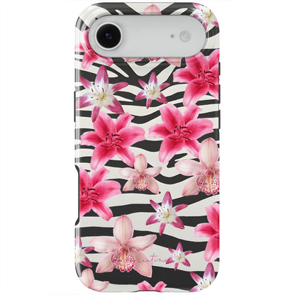 Zebra and Floral Tough MagSafe Case