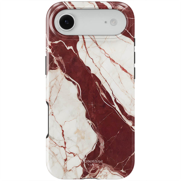 Burgundy Marble Tough MagSafe Case
