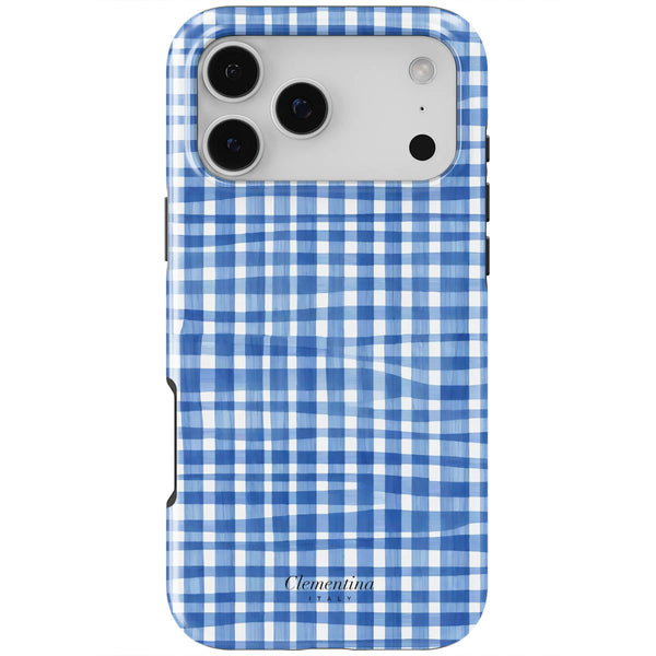 Blue Gingham Tough MagSafe Case