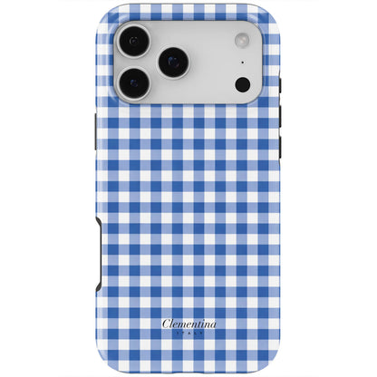 Blue Gingham Tough MagSafe Case