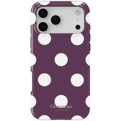 Burgundy Dots Tough Case