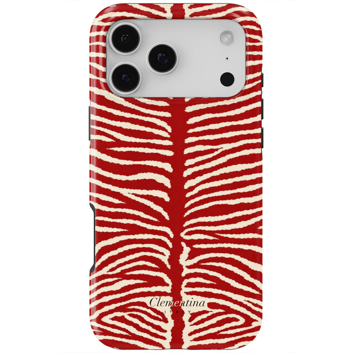Burgundy Zebra Tough MagSafe Case