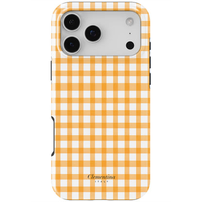Orange Gingham Tough Case