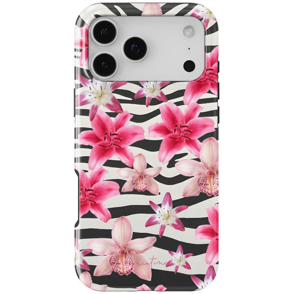 Zebra and Floral Tough Case