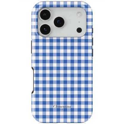Blue Gingham Tough MagSafe Case