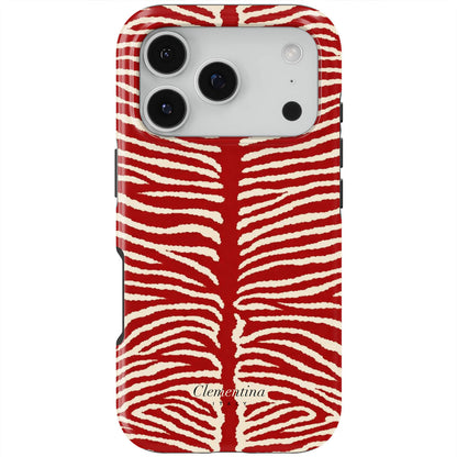 Burgundy Zebra Tough MagSafe Case