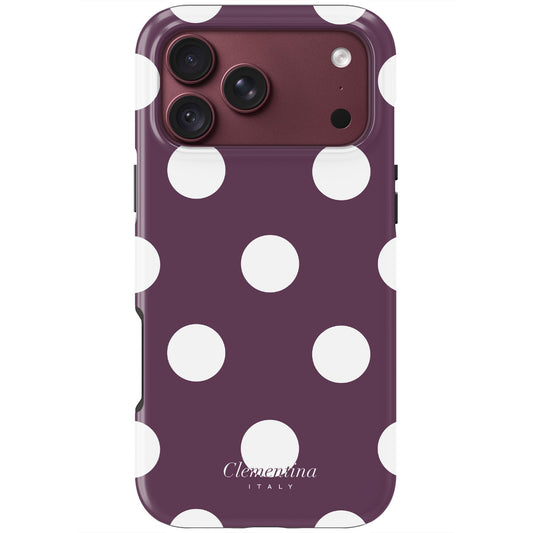 Burgundy Dots Tough Case