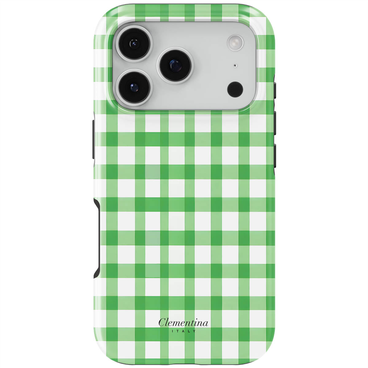 Green Gingham Tough MagSafe Case