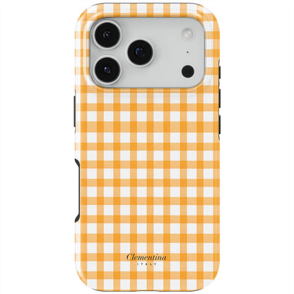 Orange Gingham Tough MagSafe Case