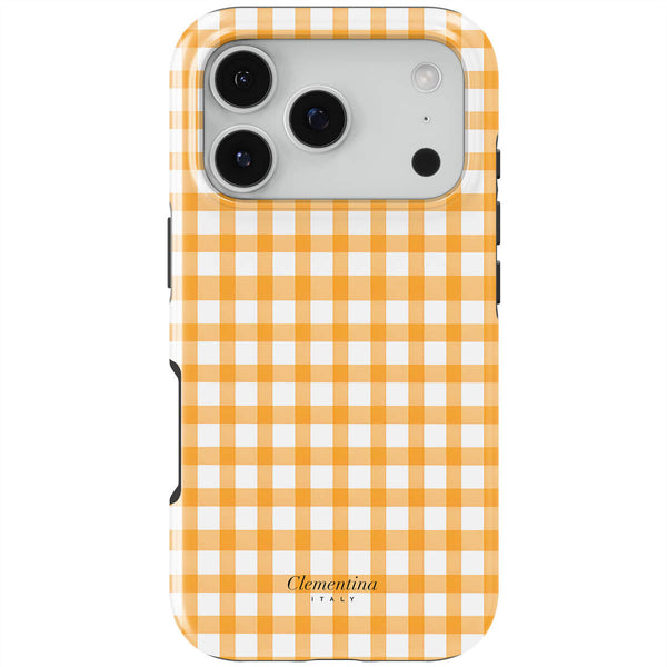 Orange Gingham Tough Case