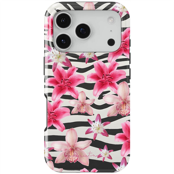 Zebra and Floral Tough Case