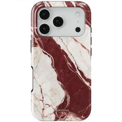 Burgundy Marble Tough MagSafe Case