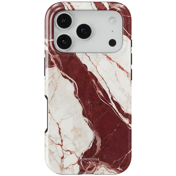 Burgundy Marble Tough MagSafe Case