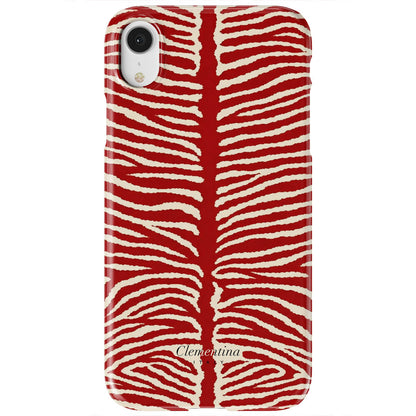 Burgundy Zebra Tough Case