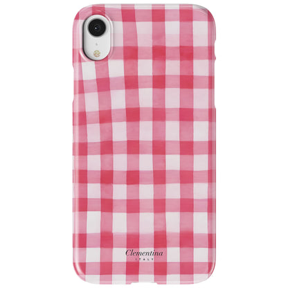 Pink Gingham Snap Case