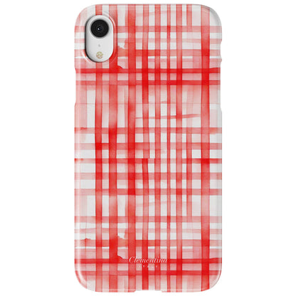 Red Gingham Snap Case