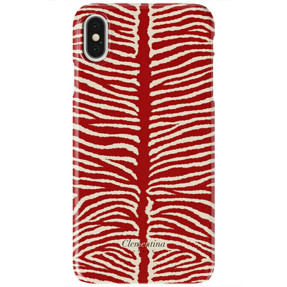 Burgundy Zebra Tough Case