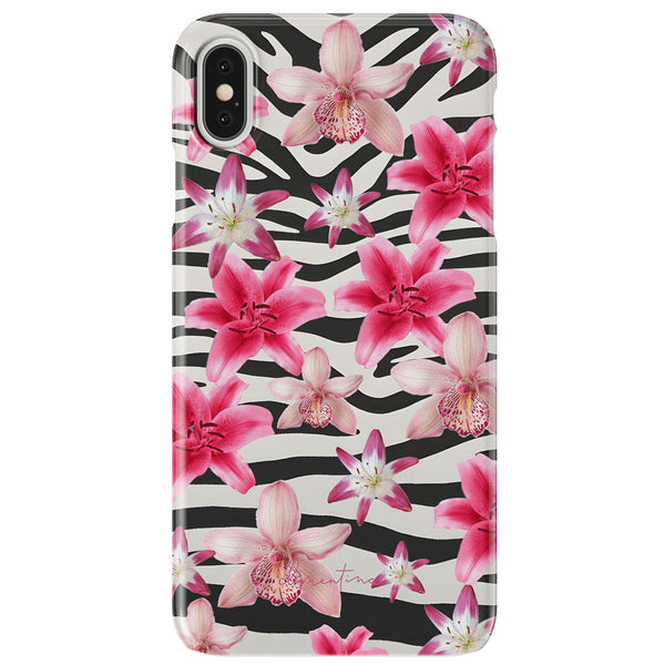 Zebra and Floral Snap Case