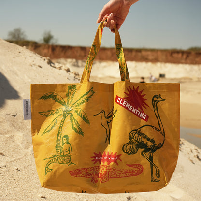 Lotus recycled plastic beach bag
