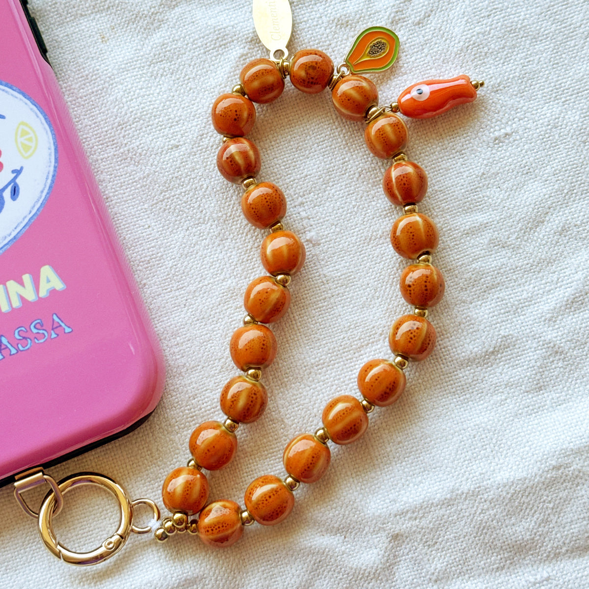 Papaya - Phone charm