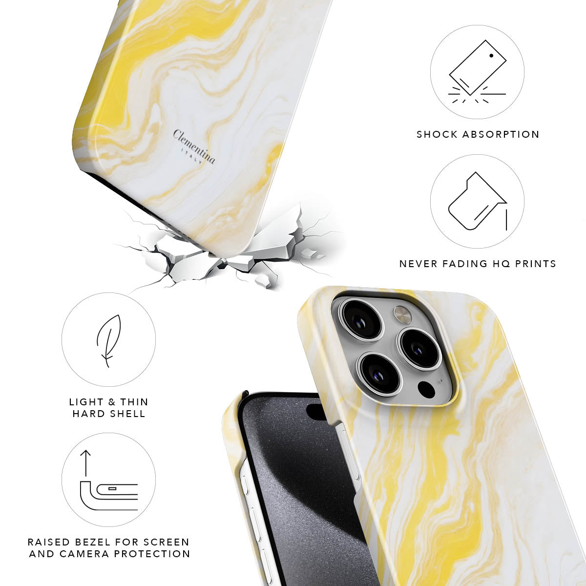 Citrus Marble Snap Case